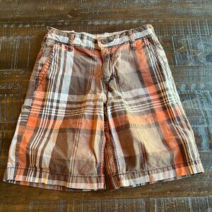 Old Navy Brown Plaid Boys Size 6 Shorts